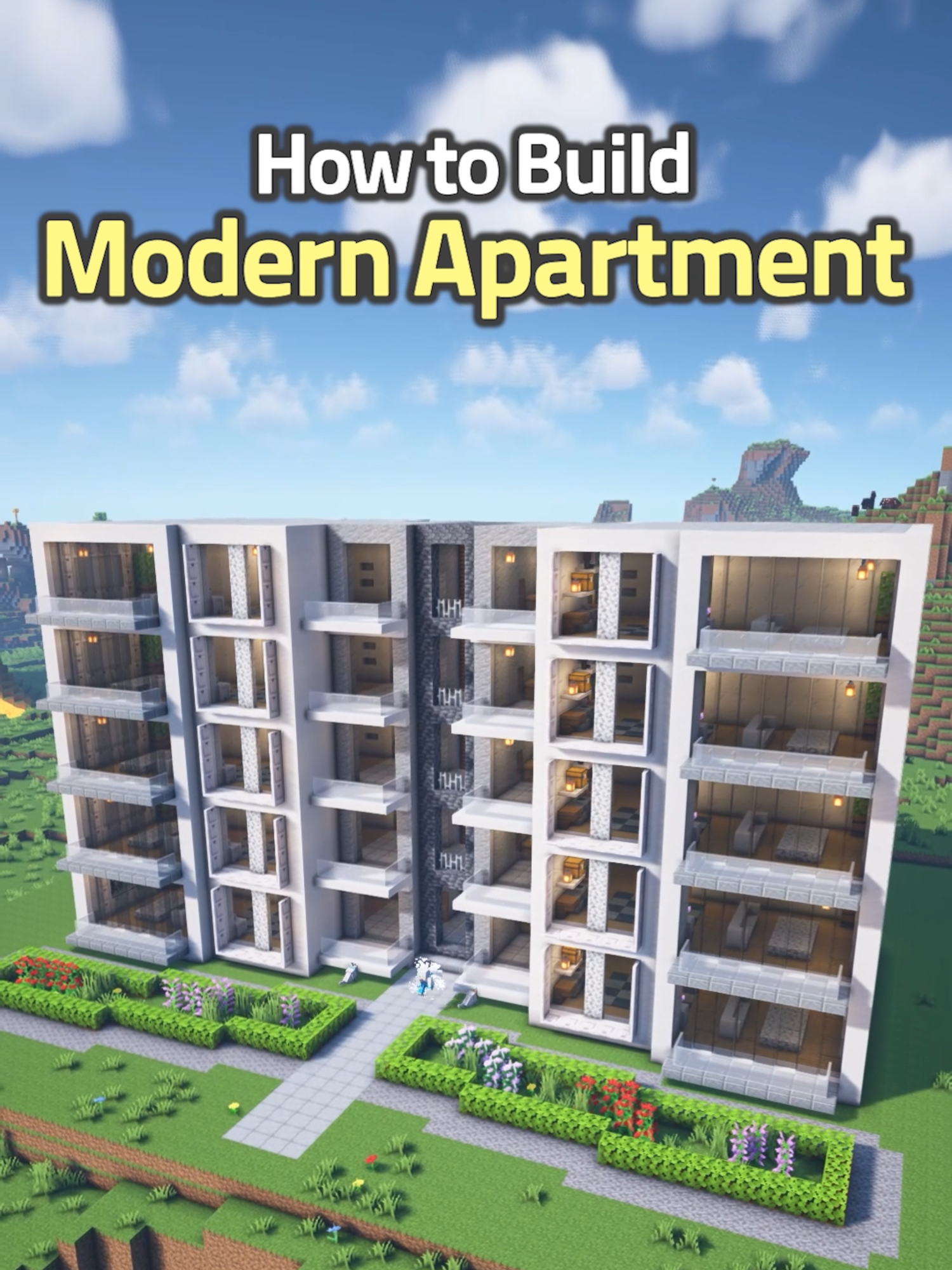 The Modern Apartment Idea 🏠⛏️ #Minecraft #minecraftbuilding #minecrafttutorial