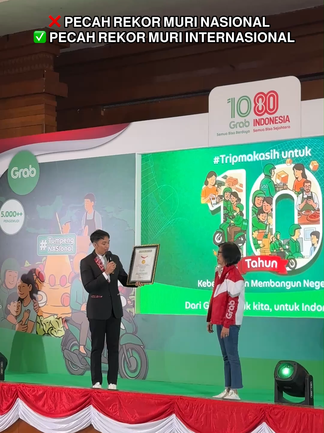 PECAH REKOR MURI NASIONAL ❌ PECAH REKOR MURI INTERNASIONAL✅ #4you #foryoupage #rekormuri #tumpengnasional #1080grabindonesia #virall