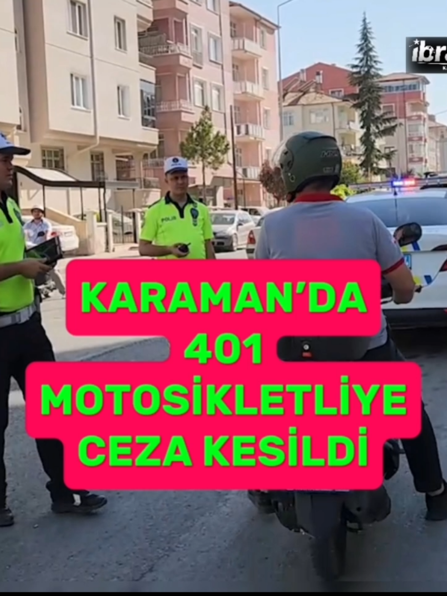 🚨 Karaman’da Trafik Denetimleri 🚨 Karaman’da İl Emniyet Müdürlüğü ekipleri tarafından 12-18 Ağustos 2025 tarihleri arasında motosiklet ve motorlu bisikletlere yönelik geniş kapsamlı denetimler yapıldı. 📌 Denetimlerde; 966 motosiklet ve sürücüsü kontrol edildi 401 sürücüye ceza uygulandı 219 sürücü kask takmadı 54 sürücü ehliyetsiz yakalandı 18 araç plakasız / standart dışı plakalı çıktı 17 araç muayenesiz, 9 araç abartı egzozlu 12 sürücü ters yönde, 9 sürücü telefonla konuşurken yakalandı Ayrıca 37 farklı kural ihlali tespit edildi 👮‍♂️ Emniyet yetkilileri: “Trafik kuralları sizin güvenliğiniz içindir. Karaman halkının huzuru için denetimler aralıksız sürecek.” 👉 Daha fazla detay ve görüntüler için: ibrala.com 📲 WhatsApp ihbar hattı: 0 545 530 70 70 🔖 Etiketler: #Karaman #KaramanHaber #TrafikDenetimi #Asayiş #SonDakika #ibralacom #Karamanlı #Motosiklet #TrafikKuralları #Emniyet