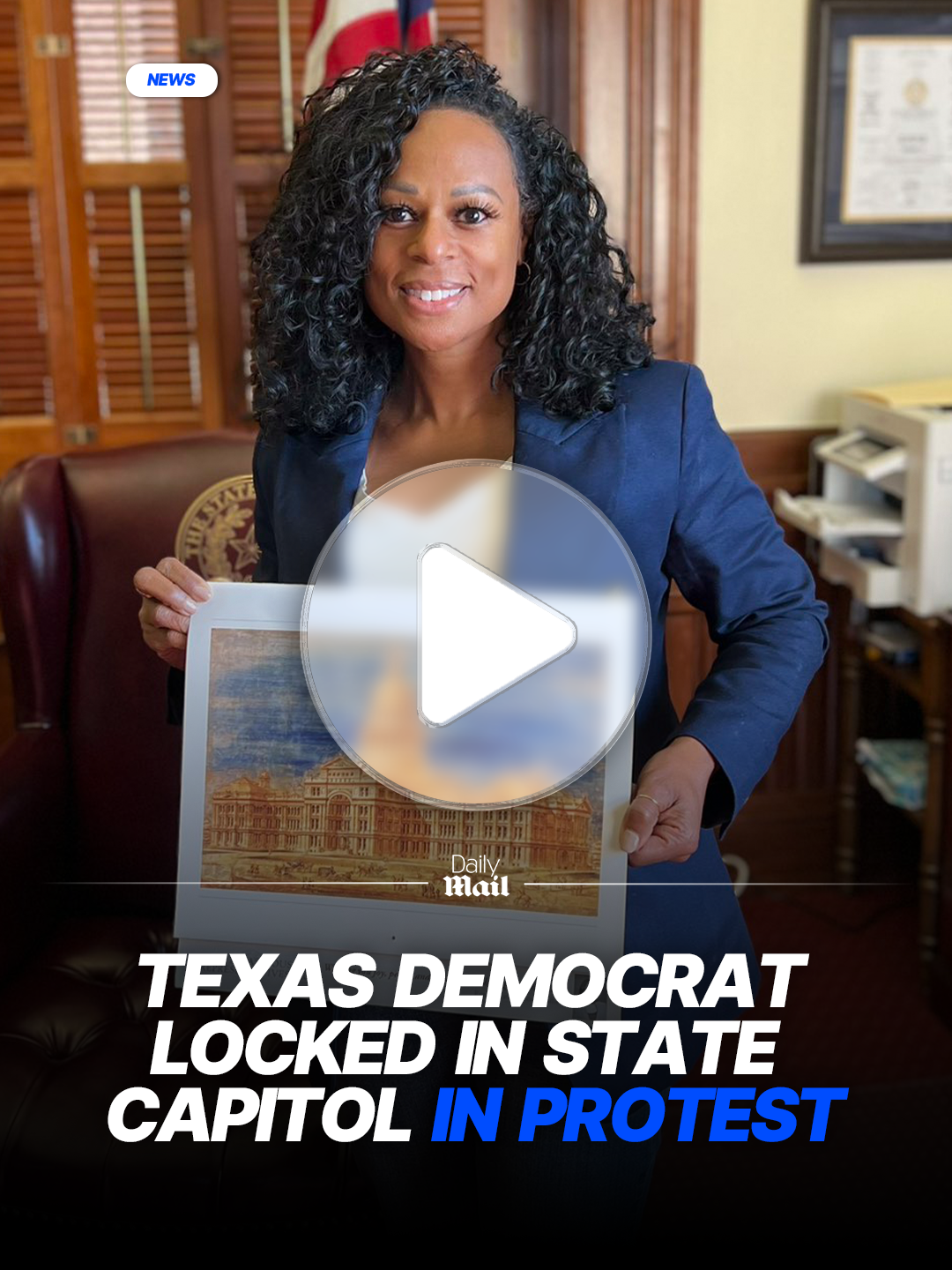 Democratic Texas state Rep. Nicole Collier has now spent over 24 hours on the Texas House floor in protest. She's refusing a demand from Republicans to be placed under the watch of the state Department of Public Safety. When Texas House Democrats returned to the Capitol on Monday, after having fled the state earlier this month in order to prevent a controversial Republican vote, House Speaker Dustin Burrows put limits on their movements. He announced that Democrats could only leave the House floor if they received written permission and agreed to be under law enforcement escort until the chamber reconvenes on Wednesday. #texas #capitol #nicolecollier #democrat#republican#security #protest