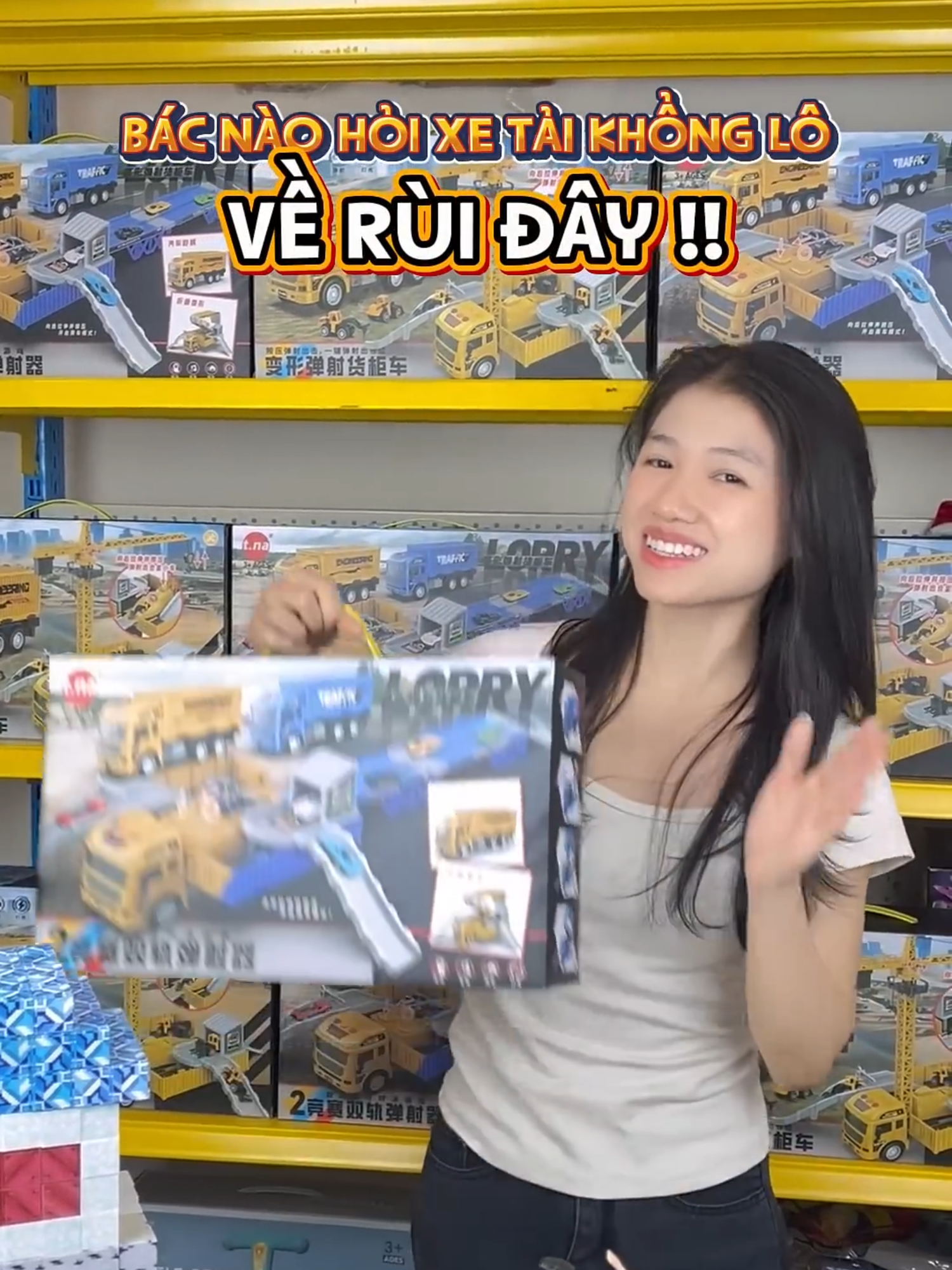 Xe tải khổng lồ tặng kèm xe công trình kim loại và trụ cẩu đã về hàng rồi ba mẹ ơi #bigcitybuy #xetaidochoi