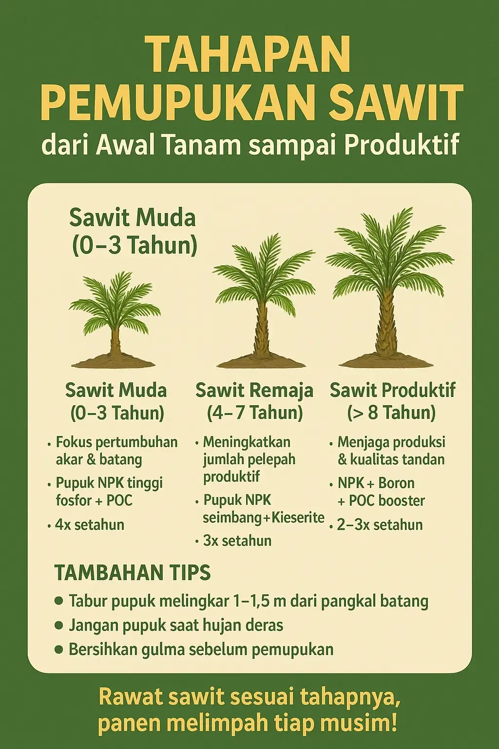 Ini dia gambaran tahapan pemupukan sawit dari awal hingga menjelang reflanting #sawitontiktok #sawit #panensawit #fyp #fypシ゚ 