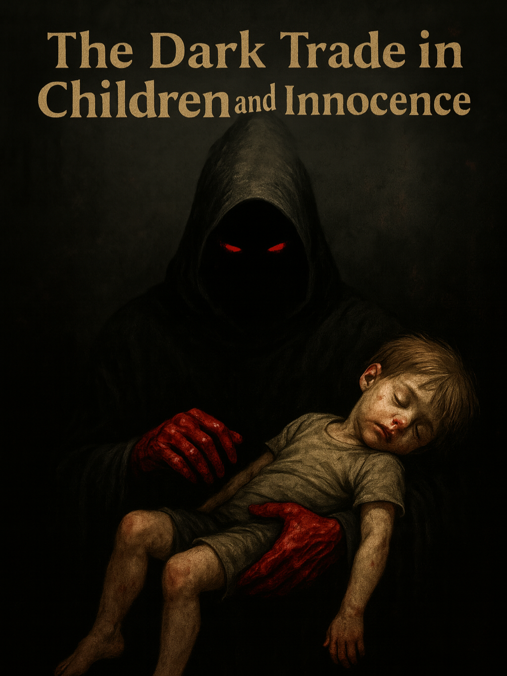The Dark Trade in Children and Innocence is not a story from the past — it is happening now. Every year, millions of children vanish across the world. They are stolen, trafficked, silenced — their innocence shattered, their lives erased. From war zones like Syria, Iraq, Ukraine, and Gaza, to orphanages where the most vulnerable should be safe, children are disappearing into the shadows. Their suffering is ignored, their cries unanswered, their trauma feeding a system of greed, corruption, and silence. This is not just crime. This is ritual. A ritual of power. A ritual of evil. A ritual that sacrifices innocence while the world looks away. We cannot be silent anymore. We cannot let this darkness hide behind governments, institutions, or elites. We must raise our voices so loudly that the whole world hears the cry of the children and feels the weight of their innocence. 👉 If you believe the world must know — SHARE this. COMMENT. Let their names and stories echo louder than the silence. No more silence. No more shadows. No more sacrifice. This is our vow. This is our war. The light will rise. #TheDarkTrade #ChildrenAndInnocence #SaveOurChildren #ProtectTheInnocent #TruthExposed #VoicesForTheVoiceless #RiseForChildren #EndChildTrafficking #StopTheSilence #LightVsDarkness #NoMoreShadows #GlobalAwakening #JusticeForChildren #FightForHumanity #ChildrenNotForSale #ProtectInnocence #BreakTheChains #UniteForTheChildren #TruthWillPrevail