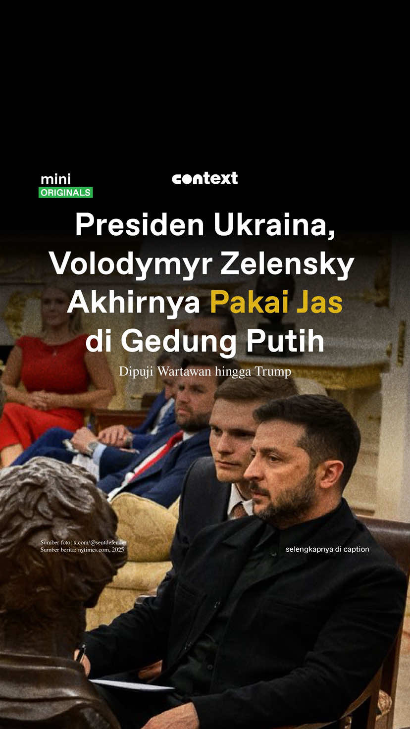 Emangnya salah ya presiden yang negaranya lagi perang, pake kaos semi militer?🤔 #zelensky #volodymyrzelenskyy #ukraina #geopolitik #trump #donaldtrump #konflik #contextid 