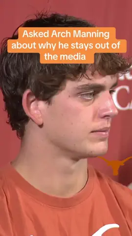 Arch Manning has been conscious about staying away from media and national spotlight, I asked him why that's the case...#hookem #texas #archmanning #fyp #tiktok @Clarence E Hill Jr @janeslater34 @Bobby Belt @RJ Choppy @ShanShariff @Zach Wolchuk @BigXthaPlug @Peyton Russell 