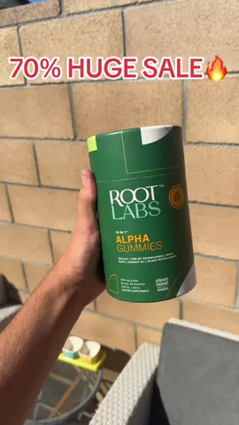 GIANT flash sale on the root labs alpha gummies! Wow Prices and percents vary per person Please note sales are limited and prices may differentiate based on when you view the video. For most up to date prices, check the product page.