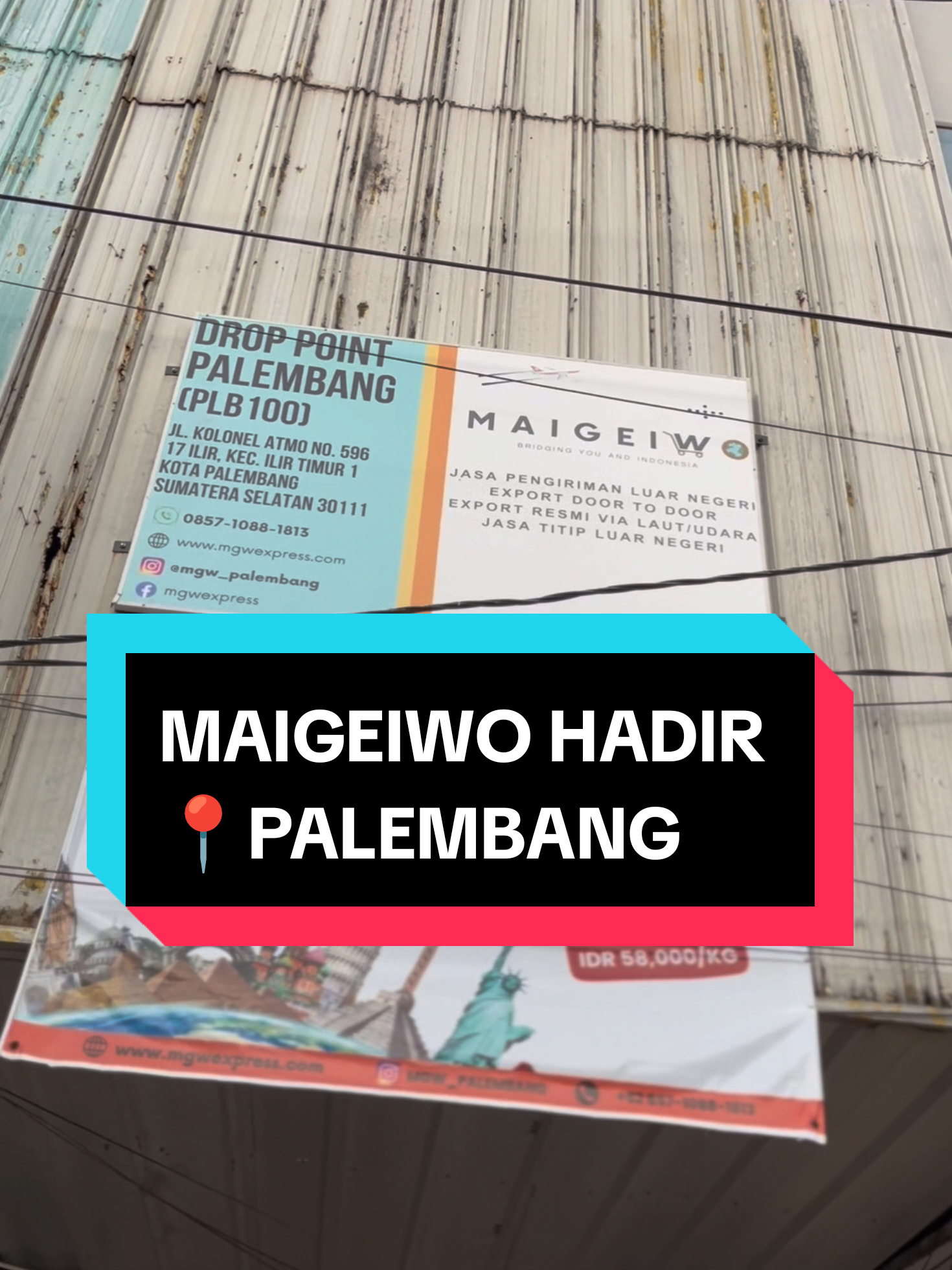 Buat yang mau kirim barang ke luar negeri ✈️ Maigeiwo sudah hadir di PALEMBANG 🎉 Sekarang kirim barang keluar negeri jadi makin mudah dan dekat🫵🏻🥰 Yuk, langsung kunjungi cabang kami dan nikmati layanan cepat, aman dan terpercaya ‼️ Informasi lengkapnya bisa klik link di bio. #ekpedisiinternasional #pengirimanluarnegeri #ekspedisiinternasional #maigeiwo 