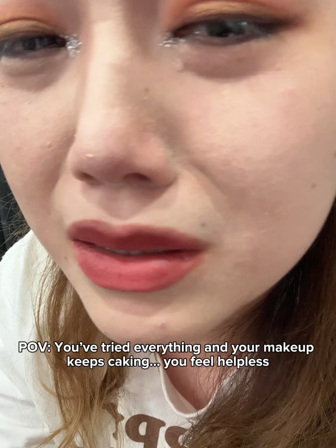 pov: YOU‘ve tried everything and your makeip keeps caking... you feel helpless until use this cream#drleoclaymask #blackhead #claymask #cleanmask #girlythings #skincare #pimple #cakey #cakeymakeup #dryskin #dryskintips #bumpy #cream #recovery #bumpyskin #drleo