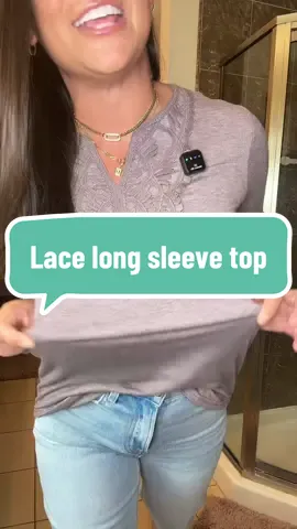 The cutest long sleeve lace top for fall! @WIHOLL #longsleevetops #falltop #lacetop #layeringpiece #backtoschool #tiktokshopcreatorpicks 