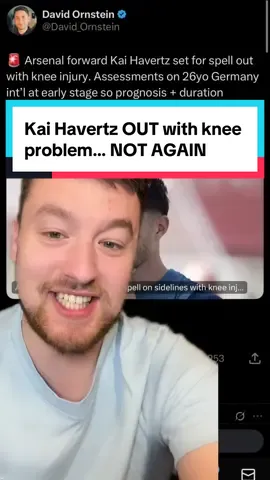 Kai Havertz OUT for Arsenal with knee problem… NOT AGAIN  #arsenalfc #arsenalfans #afc #havertz #rorytalksfootball 