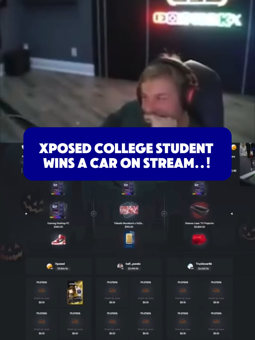 XPOSED COLLEGE STUDENT WINS A CAR ON STREAM..! #paratii #packdraw #fyp