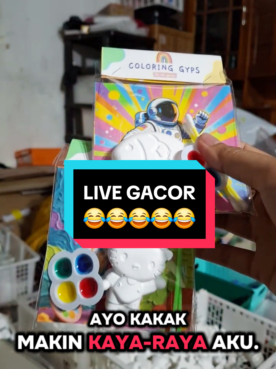 Sambil becanda aja ya buda bunda biar gak jenuh live nya 🤣 #tiktoklive #afkidszone #melukisgypsum #gypsumpainting 