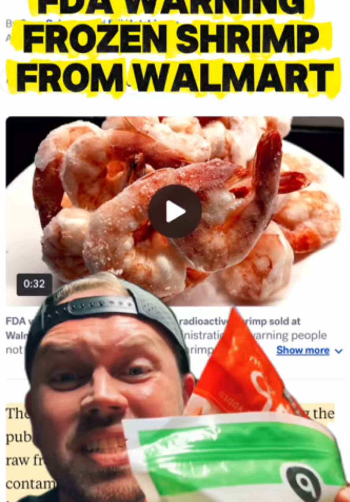 Frozen Shrimp Cesium 137? Walmart 😱 #cesium137 #radioactive #walmart #fdawarning #fyp