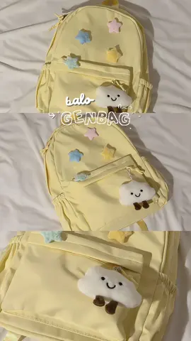 balo đi học nè, màu vàng pastel xinh lắm genbag #balo #balovai #chongnuoc #balohocsinh #balodilam @Genbag 