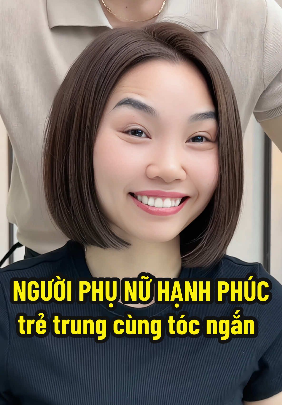 Người phụ nữ hạnh phúc, được Chồng đưa đi làm tóc và cái kết #tocngan #tocdep #U50 #hairstyle 