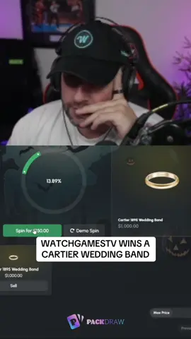 WATCHGAMESTV WINS A CARTIER WEDDING BAND #kickstreaming 