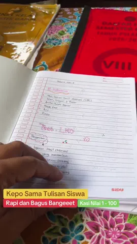 Kasi Nilai brow... 1-100 atas buku catatan siswa