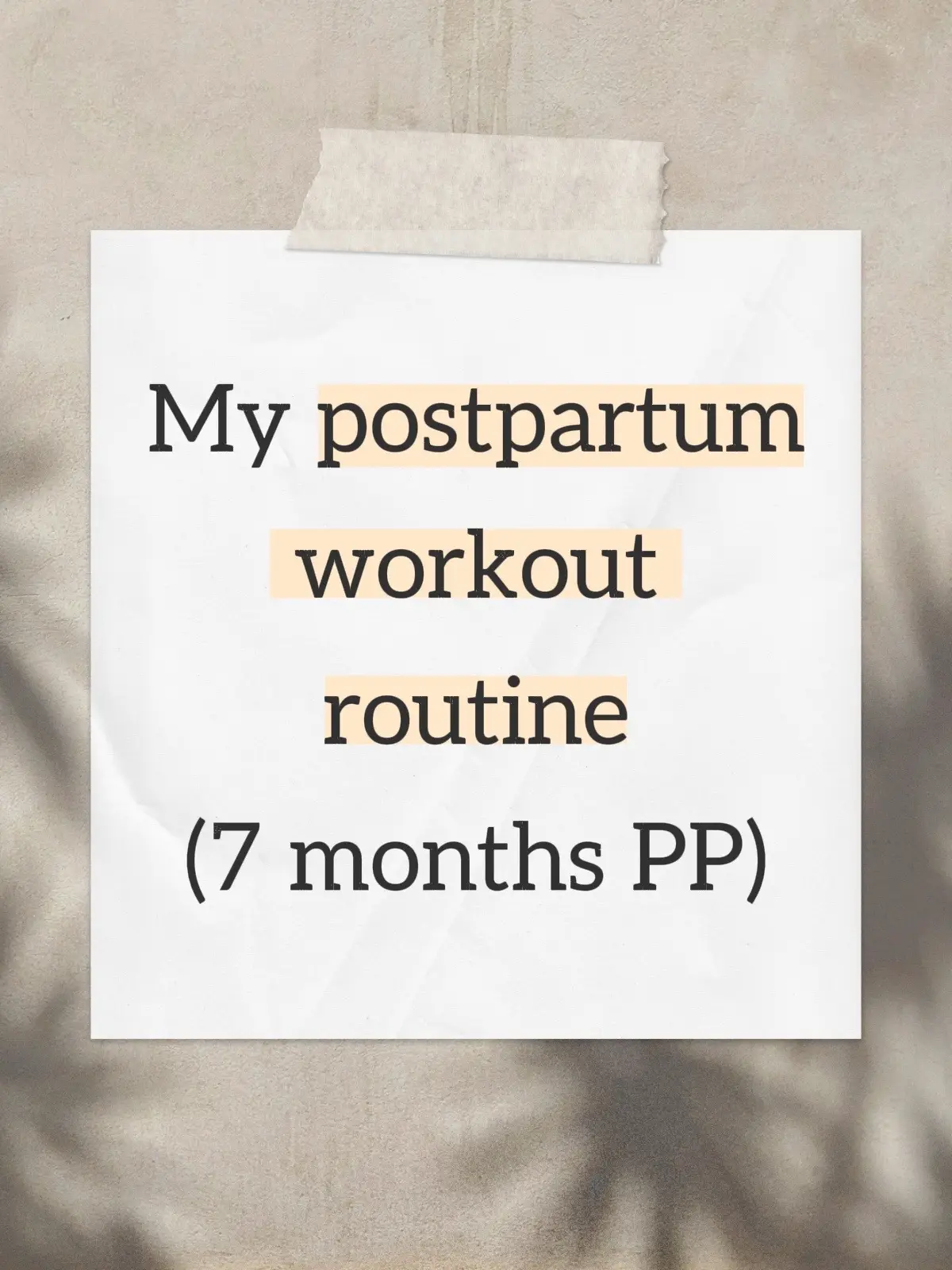 Replying to @Jessica McWaffles at 7 months PP , this is what I’ve been doing. I’m not as consistent as I want to be but having a plan helps me so much!  #postpartumfitnessjourney #Postpartum #homeworkout 