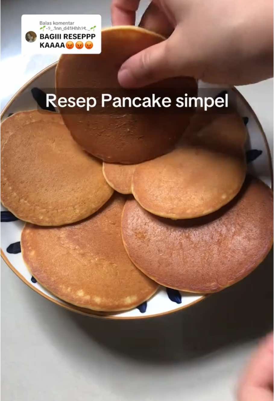Membalas @🌱-୨_.1nn_d41Hhh୨ৎ._🌱 INI RESEP NYAAA, AYOO BIKIN 😡🫵🏻 Bahan :  1 butir telur 3 sdm gula 10 sdm susu cair 6 sdm tepung terigu 1 sdt baking powder Sedikit vanili 2 sdm mentega/margarin leleh #pancake #pancakes #reseppancake #fypシ #fyp #fypage #fypdong #resepsimple 