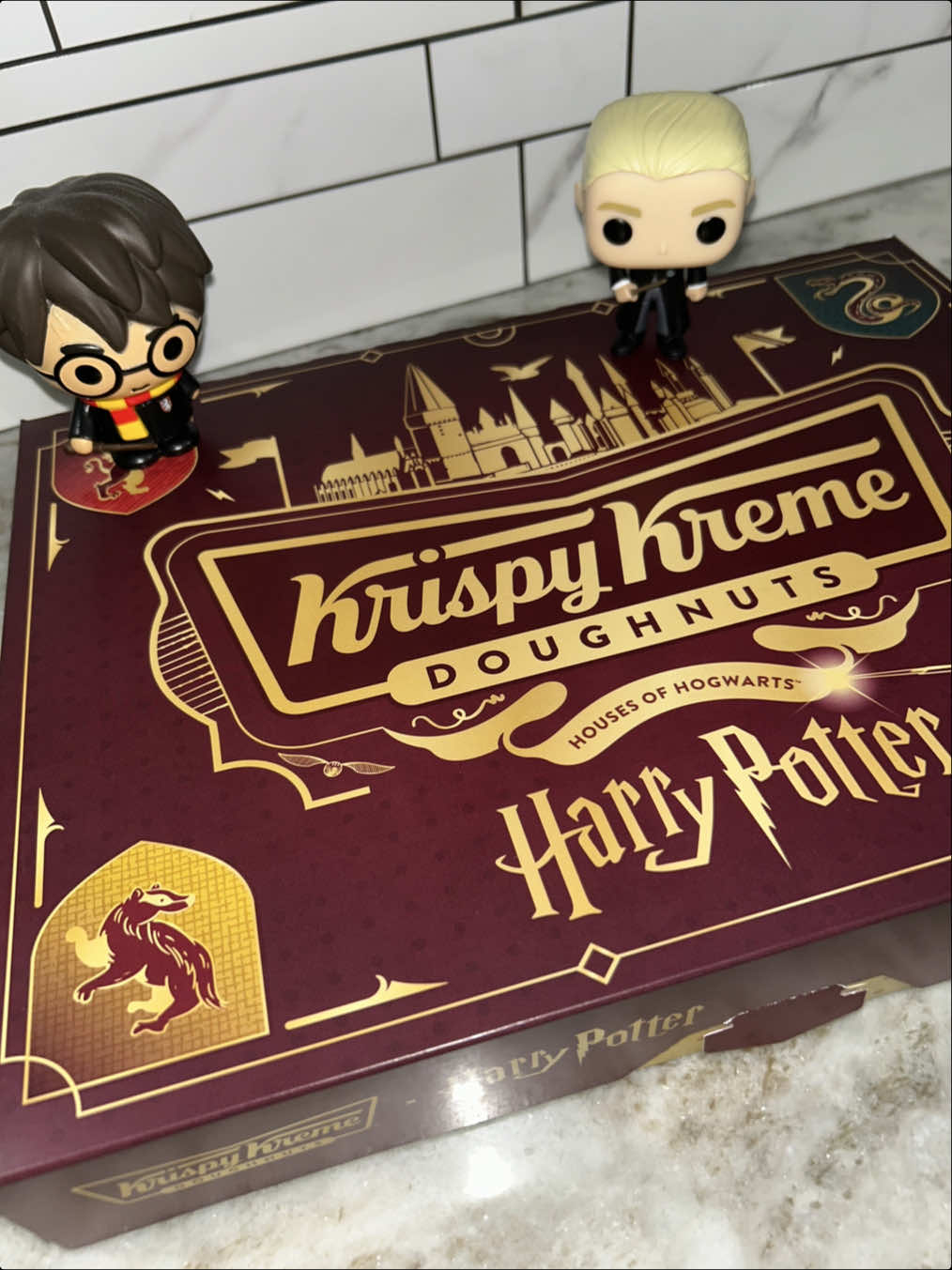 Harry Potter x Krispy Kreme Doughnuts  #housesofhogwarts #krispykreme #krispykremedonuts #fyp #harrypotter 