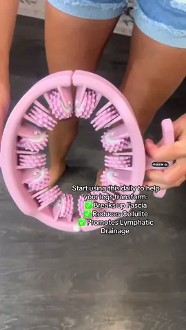 Lymphatic drainage roller helps with smoothing, sculpting, and circulation! If your legs have a lot of water retention this deep tissue massage roller helps! #lymphaticdrainage #lymphaticdrainagemassage #lymphaticmassage #cellulitereduction #tiktokshopcreatorpicks 