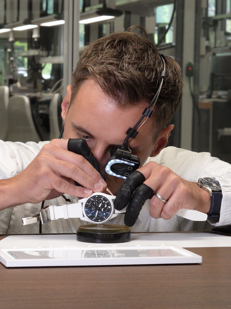 Throwback to when our watchmaker Florian Salzer assembled the Big Pilot’s Watch Perpetual Calendar TOP GUN Lake Tahoe. 📸 IW503008 🔗 Link in bio. #IWCschaffhausen | #IWCwatches | #Watches | #LuxuryWatches | #IWC | #Watchmaking | #WatchAssembly | #Asmr | #WatchTok