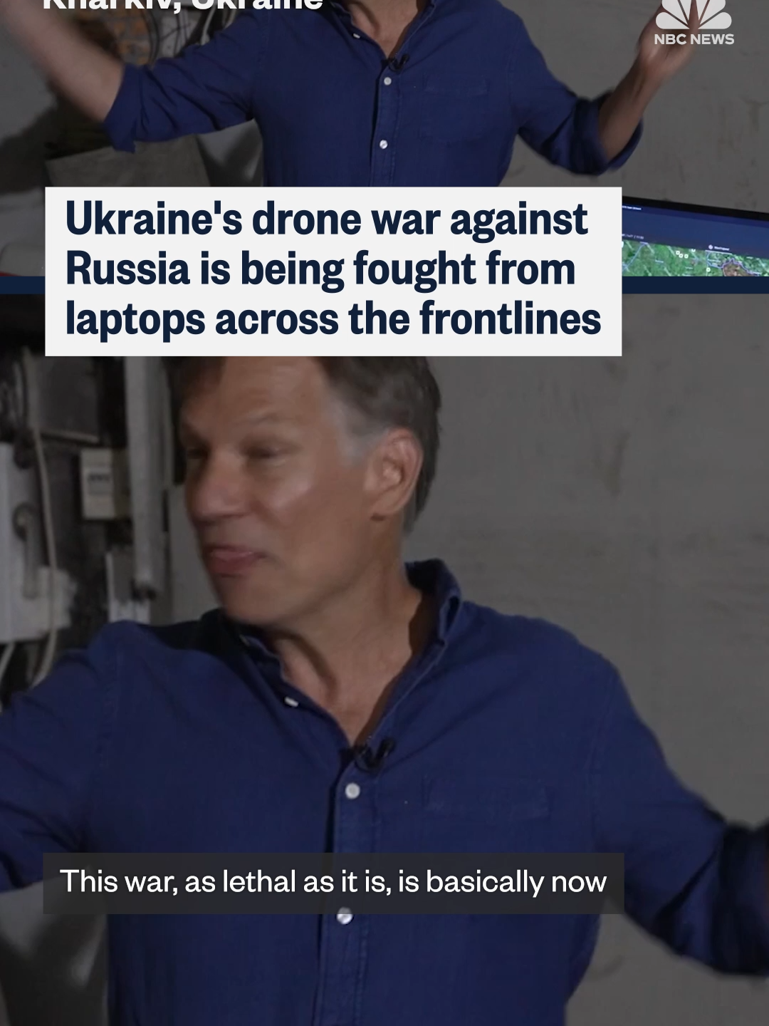 Russia's war in #Ukraine is often described as the world's first #drone war, where battles are being fought from laptops near the front line. NBC News' @oarichardengel reports from #Kharkiv in Ukraine.