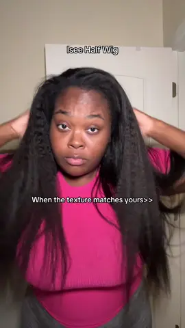 This is your sign to get a half wig #iseehairbeauty #halfwig #kinkystraightwig #4c 