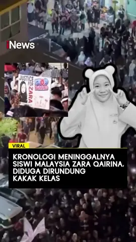 JusticeforZaraQairina bergaung di media sosial meneriakkan keadilan untuk kematiannya. Remaja 13 tahun yang meninggal setelah terjatuh di asrama Sekolah Menengah Kebangsaan Agama (SMKA) Tun Datu Mustapha, Sabah, Malaysia itu memasuki babak baru. Kepolisian Diraja Malaysia, Rabu (13/8/2025), menemukan indikasi praktik bullying di balik meninggalnya Zara Dugaan awal Zara meninggal usai jatuh dari lantai 3 asrama, namun keluarga korban menolak temuan awal dan YAKAN mendesak autopsi. autopsie #fypシ゚viral #fyppppppppppppppppppppppp #zara 
