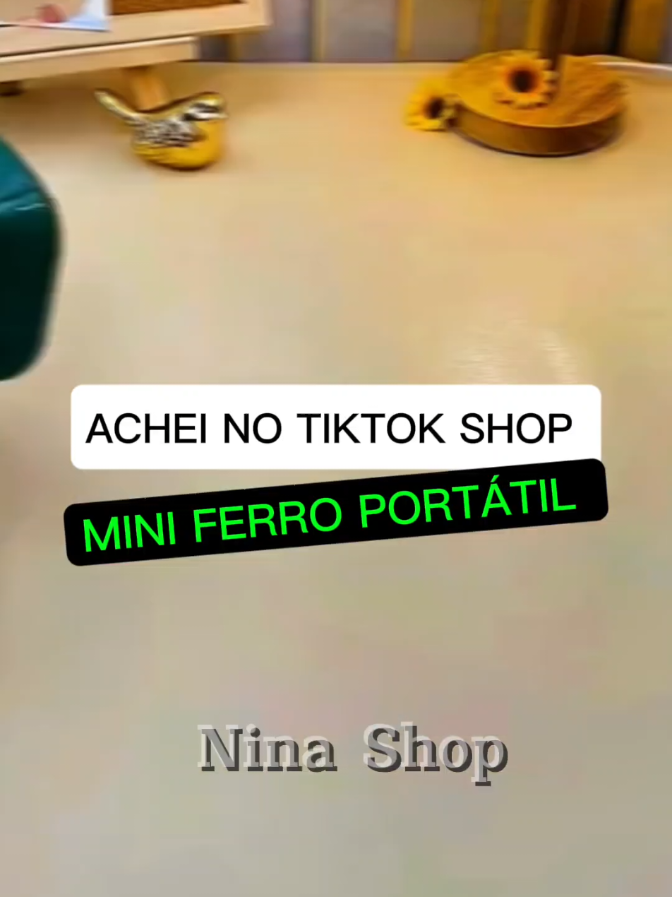 Mini ferro portátil e prático de usar. #ferro #ferroportatil #ultilidades #tiktkoshop 