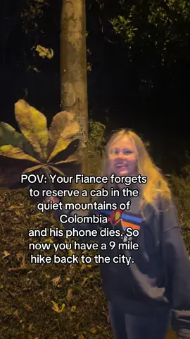 Lol this will forever live rent free in my head 🤣 @Juan Daza after about 4 miles, rain, a power outage a taxi saw us and gave us a ride 🙏🏼🤣 #90dayfiance #memories #colombia #spongebob #ontheroad 