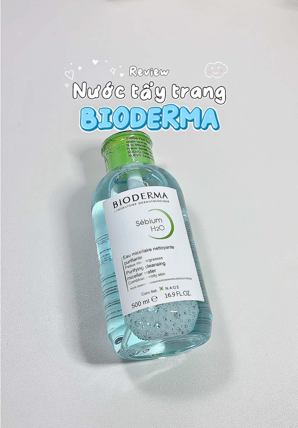 Tẩy trang thôi nào các nàng ơii🌷 #review #nuoctaytrangsachsau #bioderma #duongda #unboxing 