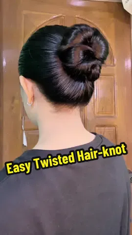 Easy Twisted Hair-knot #hair #hairvlogsbyanna #BeautyTok #beautyhacks #howto 