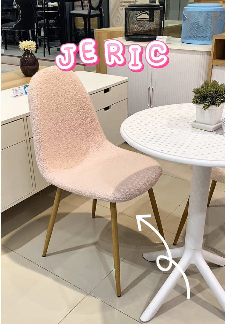 “นั่งสบาย ดีไซน์มินิมอล เก้าอี้ JERIC สีชมพู 🍑 ขาเหล็กเคลือบลายไม้ แข็งแรง น่ารัก ใช้ได้นาน ✨ ใครกำลังหาเก้าอี้สวยๆ ต้องรีบแล้ว! #เก้าอี้JERIC #เฟอร์นิเจอร์มินิมอล #ของมันต้องมี #ใส่ตะกร้าเลย”