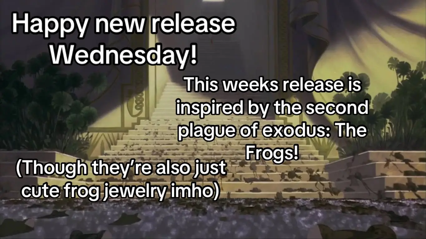 I think this falls both under Christian and Jewish mythology since it comes from the book of exodus  (Watch TikTok supress this video for me having Forbidden Words written out) #SmallBusiness #newjewelry #mythology #exodus #frogs 