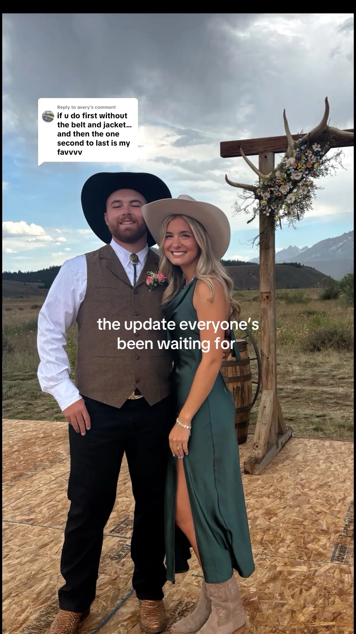 Replying to @avery  although i did wear the jacket most of the night because i was freezing #idaho #westernwedding #westernweddingdress 