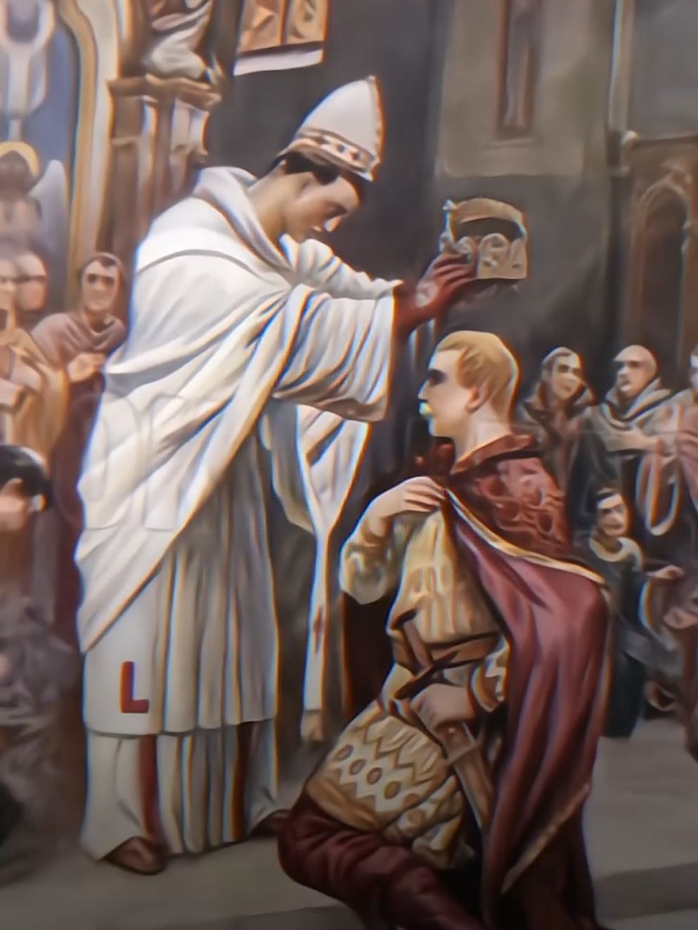 Bagi yang gak kebaca🗿👇 Charlemagne (Kaisar Pertama HRE) Dinobatkan Sebagai Kaisar Oleh paus Leo III, Dan Dianggap Sebagai Wakil Tuhan Didunia. #holyromanempire #suci #sejarah #charlemagne #popeleoiii 