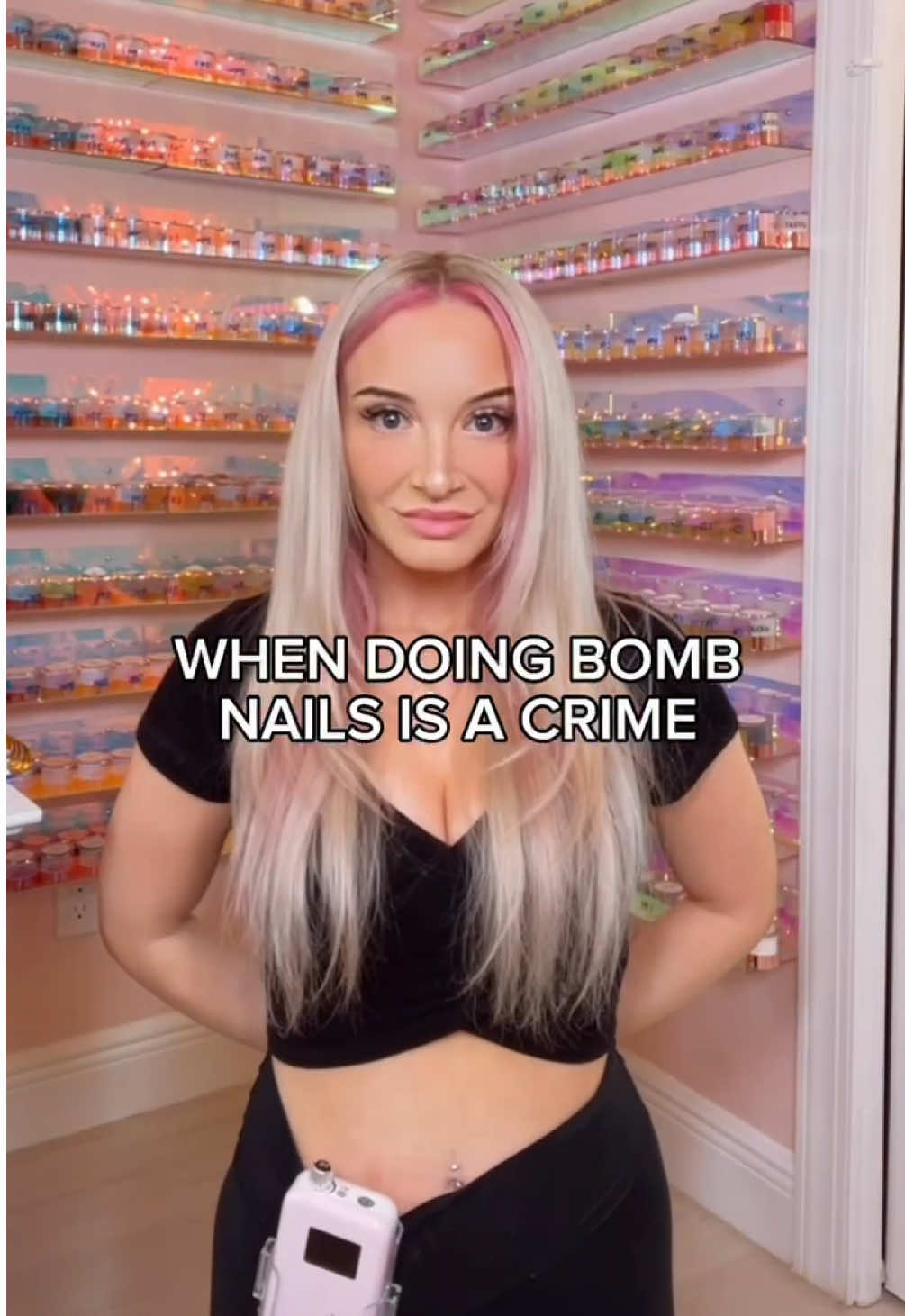 ugh... guilty 👮🚨🌸 @adrianna 🌸  #nailsnailsnails #allthingsnails #nailinspo #nailtech #dayinthelife 