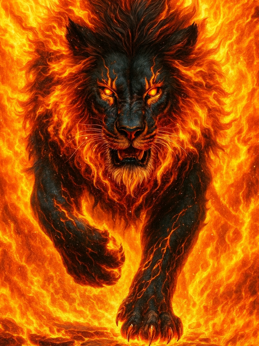 🔥Lion of Fire🦁Set As Wallpaper #lion #Viral #livewallpaper #fyp #LiveWallpaperLion 