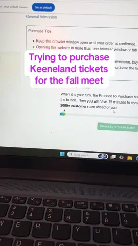 Trying to buy Keeneland tickets is like trying to get Taylor Swift tickets.  #keeneland #horseracing #tickets #ticketsales #lexingtonky 