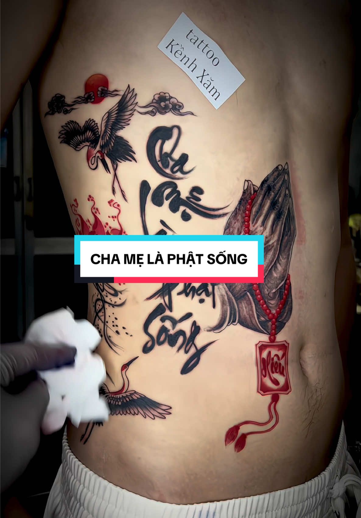 CHA MẸ LÀ PHẬT SỐNG.. chủ đề Bất Hủ #tattoo #kềnhxăm #xămhinhbinhduong #giadinh #chame 