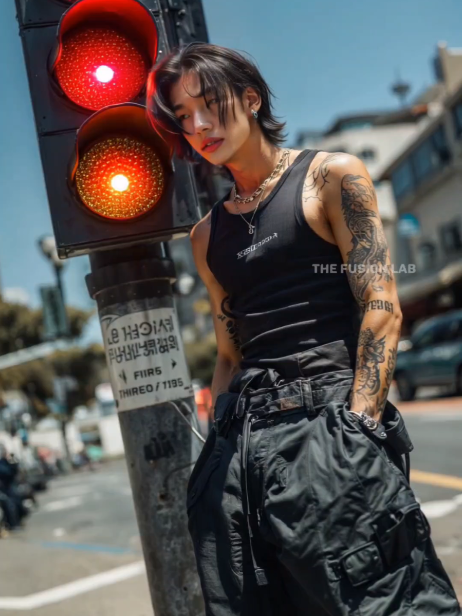 Human and Traffic Light Fusion #pixverse #pixverseai #fusion #ai #livewallpaper 