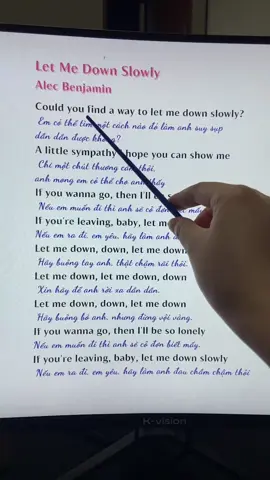 Let me down slowly #lyrics #raibow #studyenglish #relax #singing 