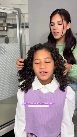 Her comfort song will always be “This is me”💜 #momanddaughterduo #momanddaughtergoals #momanddaughters #firstdayofschool #birthdaygirl @FairyTalesHairCare 
