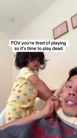 😆 sometimes you have to play your own to play the game *taps head*  #firsttimeparents #dadsoftiktok #girldad #toddlersoftiktok #dadtok 