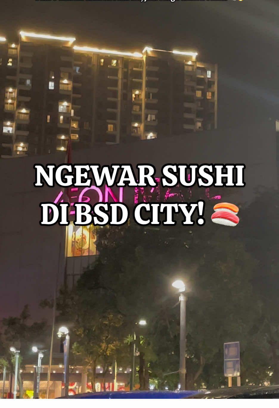 Sushi diskonan siapa yang nggak mau? 🍣✨ Dateng ke Aeon Mall jam 9 malem, banyak menu sushi yang langsung didiskon gede-gedean! Langsung cek tag lokasi di video ini biar nggak nyasar 🕘🔥 #fyp #sushi #diskonsushi #makanmurah #aeonmall 