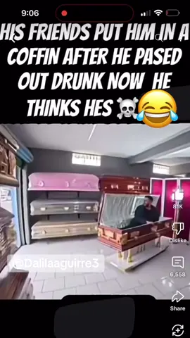 He passed out drunk and wakes up in a  ⚰ 😳🤣🤣😂😂🫶#fypシ #funnyvideos #risas #tiktokviral #fyp 
