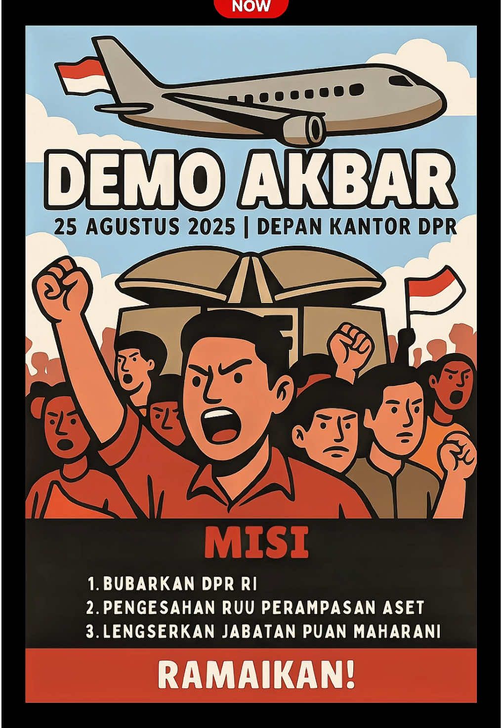 ⚠️ Breaking News! Gelombang aksi massa kembali menyeruak dengan tajuk Demo Akbar yang dijadwalkan pada 25 Agustus 2025 di depan kantor DPR RI. Isu ini ramai jadi perbincangan publik karena membawa misi besar, mulai dari pembubaran DPR hingga desakan terhadap kebijakan kontroversial. Apakah demo ini akan mengulang sejarah besar seperti tragedi ’98? 🔥 Bagaimana pendapat kalian soal gerakan ini? 🤔 #BeritaViralNow #DemoAkbar #BreakingNews #ViralIndonesia #infoterkini 