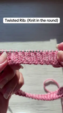 This is my favorite rib stitch😍 Cast on an even number of stitches.  Yarn: @Knit Picks Swish DK in Blossom Heather  #knitstitches #knitstitchtutorial 