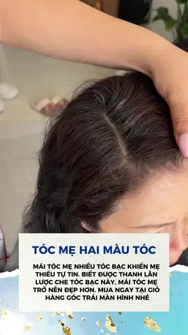 Mái tóc bạc sẽ biến mất trả lại tự tin #tocbac #nhuomtoc #u50  #nhuomtoctainha 